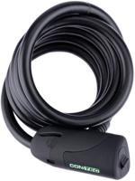 CONTEC Ct curly cable lock sloc 10 mm x 150 cm, black