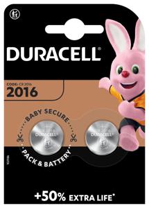 Duracell Specialty 2016 Lithium knoopcelbatterij, verpakking van 2