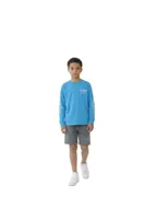 Malelions Relaxed Lifestyle Longsleeve T-Shirt Kids Blauw - Maat 176 - Kleur: WitBlauw | Soccerfanshop