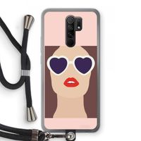 Red lips: Xiaomi Redmi 9 Transparant Hoesje met koord Red lips: Xiaomi Redmi 9 Transparant Hoesje met koord