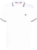 Moncler logo-patch polo shirt - Blanc