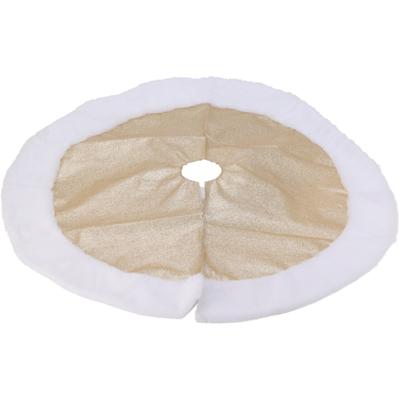 Kerstboomrok - champagne goud - metallic - D90 cm - polyester - kerstboomkleed Kerstboomrok - champagne goud - metallic - D90 cm - polyester - kerstboomkleed