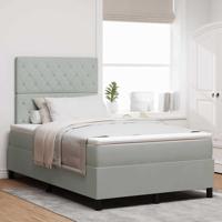 Boxspringbed met matras fluweel lichtgrijs 120x200 cm