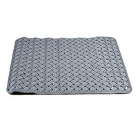 Badmat/douchemat anti-slip steengrijs geweven patroon 50 x 50 cm - thumbnail