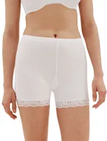 Fine Woman dames boxershort met kort pijpje - Elastisch katoenen kanten onderbroek