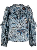 Ulla Johnson blouse Manet à fleurs - Bleu - thumbnail