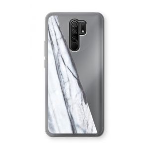 Gestreepte marmer: Xiaomi Redmi 9 Transparant Hoesje