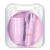 Picknickbox met servies - Paars