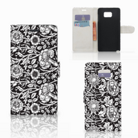 Samsung Galaxy Note 5 Hoesje Black Flowers - thumbnail