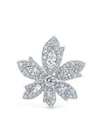 David Morris bague Palm en or blanc 18ct ornée de diamants - Argent