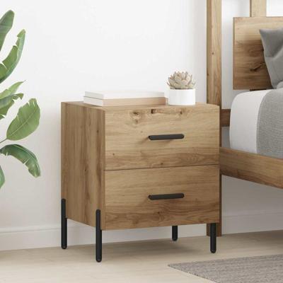 Nachtkastje 2 pcs artisanaal eikenkleurig 40 x 35 x 47,5 cm