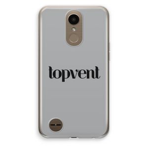 Topvent Grijs Zwart: LG K10 (2017) Transparant Hoesje