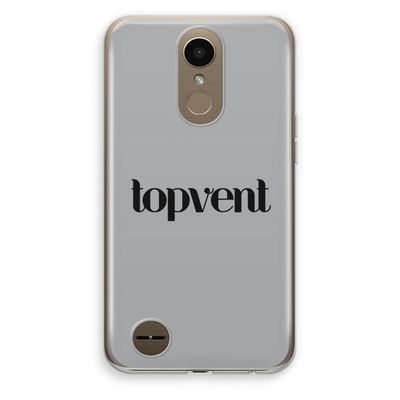 Topvent Grijs Zwart: LG K10 (2017) Transparant Hoesje