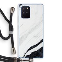 Elegante marmer: Samsung Galaxy Note 10 Lite Transparant Hoesje met koord