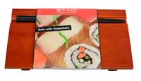 Houten Sushi Geta met eetstokjes - Woodenware - 24 x 15 x 3cm - thumbnail
