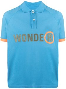 Walter Van Beirendonck Pre-Owned polo bicolore Wonder Bear - Bleu