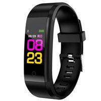 ID115 plus Smart armband fitness hartslag monitor bloeddruk stappenteller gezondheid Running Sport SmartWatch voor IOS Android (zwart)