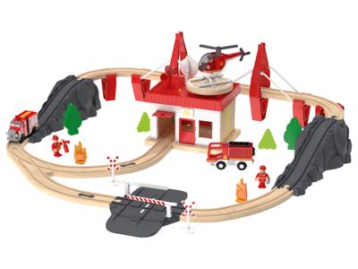Playtive Houten treinbaanset (Brandweer)
