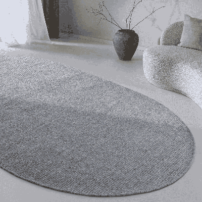 Wollen Vloerkleed Francois Ovaal - Grijs 230x160cm - - Dekbed-Discounter.nl