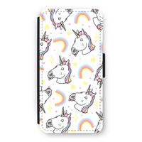 Rainbow Unicorn: iPhone 12 Pro Flip Hoesje