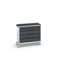 Bott Verso Mobiele Kast | 1050x550x965mm | 5 Laden | Top Tray | RAL 7016 - 16927052.19 Bott Verso Mobiele Kast | 1050x550x965mm | 5 Laden | Top Tray | RAL 7016 - 16927052.19