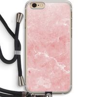 Roze marmer: iPhone 6 PLUS / 6S PLUS Transparant Hoesje met koord