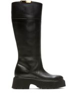 Nº21 bottes Schuhe en cuir - Noir