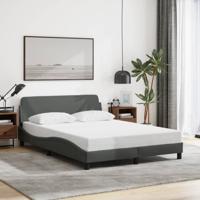 Bedframe zonder matras stof donkergrijs 140x190 cm