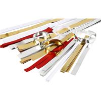 Creativ Company Vlechtstroken, l: 44+78 cm, d 4,5+6,5+11,5 cm, b: 10+15+25 mm, inhoud kan variëren , goud, rood, zilver, wit, 5000 stroken/ 1 doos