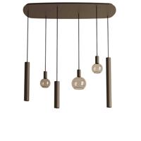 Hanglamp Riva deens ovaal platinum 6 lichts