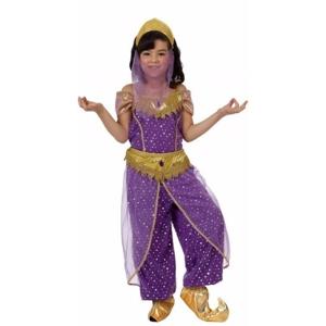 Arabische prinses Hafida carnaval verkleedkleding kostuum - meisjes - paars - 1001 nacht