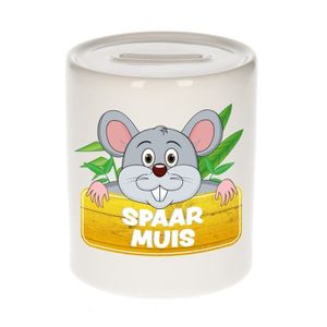 Kinder spaarpot met muis print 9 cm