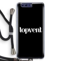 Topvent Zwart: Honor 9 Transparant Hoesje met koord