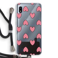 Ondersteboven verliefd: Samsung Galaxy A10 Transparant Hoesje met koord