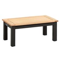 Leen Bakker - Bijzettafel Ardeche - Naturel/zwart - 72x40x30 Cm - Aluminium/Hout - Zwart#Bruin - 73x42x11 Cm