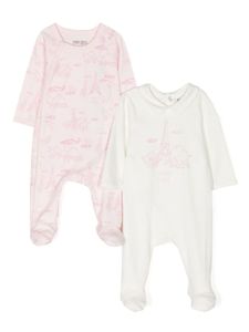 Kenzo Kids pyjama en coton à imprimé graphique - Rose