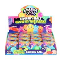 Amazing Cool squishy bal glow in the dark assorti kleuren
