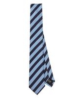 Zegna striped silk tie - Bleu