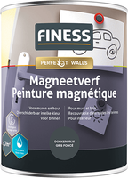 finess magneetverf donkergrijs 0.5 ltr