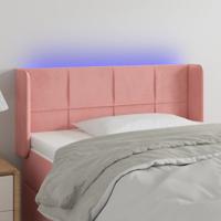 Hoofdbord LED 83x16x78/88 cm fluweel roze