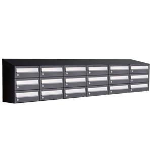 Allux Hive Set 6-Breed, 3-Hoog Met Dak Zwart - 40030070_6x3d