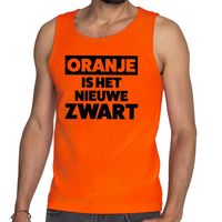 Oranje Koningsdag Oranje is het nieuwe zwart tanktop heren - thumbnail