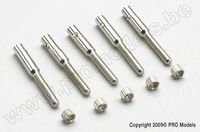 Aluminium kwiklink koppelstuk M2.5 voor carbon staven 6mm (5st) - thumbnail