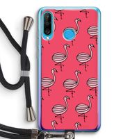 Flamingo: Huawei P30 Lite Transparant Hoesje met koord