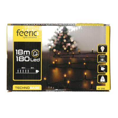 Kerstverlichting lichtsnoer - 180 led lampjes - warm wit - 18 meter -?groen snoer