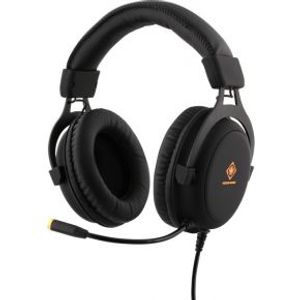 Deltaco GAM-030 hoofdtelefoon/headset Hoofdband 3,5mm-connector USB Type-A Zwart