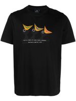 PS Paul Smith t-shirt en coton à imprimé graphique - Noir