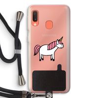 Eenhoorn: Samsung Galaxy A20e Transparant Hoesje met koord