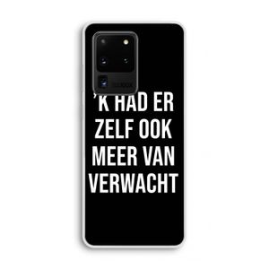 Meer verwacht - Zwart: Samsung Galaxy S20 Ultra Transparant Hoesje