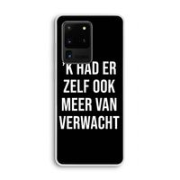 Meer verwacht - Zwart: Samsung Galaxy S20 Ultra Transparant Hoesje
